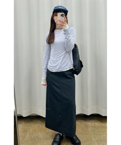 GIUNON tシャツ back stitch sheer tops / バックステッチシアー