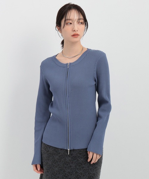 Andemiu（アンデミュウ） ニット セーター リブダブルZIPニット146984