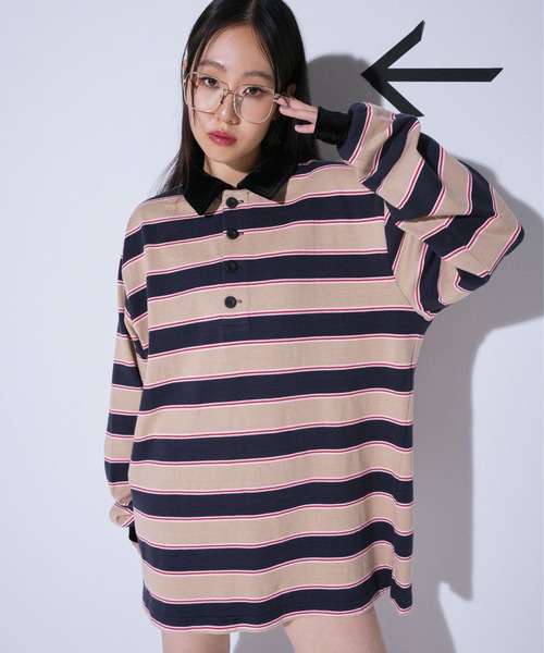 ポロシャツ ポロ Over boarder polo(オーバーボーダーポロ) レディース メンズ YOOU ポロシャツ ポロ Over boarder polo(オーバーボーダーポロ