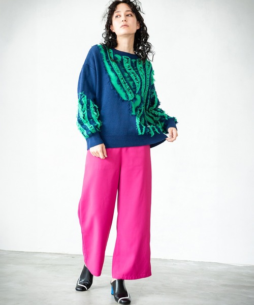 OSMOSIS（オズモーシス） ニット セーター 2WAYジャガードニット