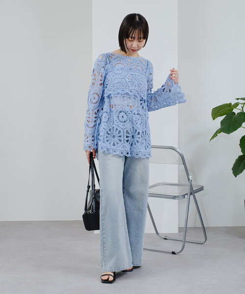 mline]ストレートフレアデニム | mystic(ミスティック)レディース