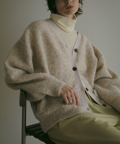 MANOF（マノフ） カーディガン BOUCLE KNIT CARDIGAN レディース