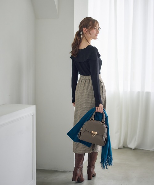 12Twelve Agenda ニット セーター クロスアシメオフショル風