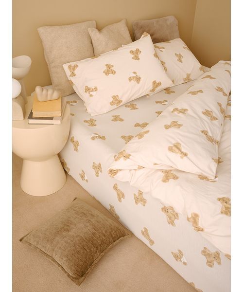 gelato pique sleep   「Sleep」ハグベアネックカバー gelato pique Sleep ベッド 寝具 「Sleep」ベア柄掛けカバー（ダブル