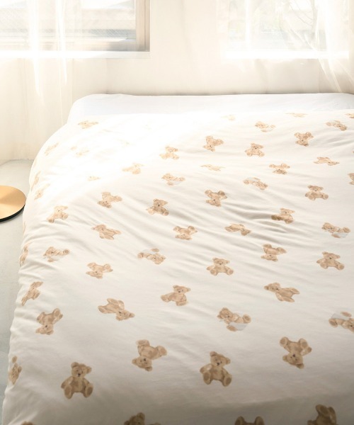 gelato pique Sleep ベッド 寝具 「Sleep」ベア柄掛けカバー（ダブル