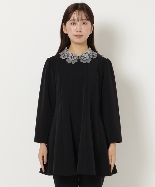 Rose Tiara ブラウス シャツ 「セットアップ対応」フラワー襟