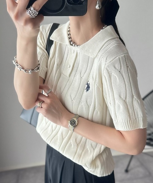 U.S. POLO ASSN. ニット セーター Ada.別注 // ASSN ケーブル