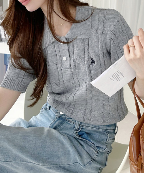 専用です！ケーブルニット♡ポロシャツ U.S. POLO ASSN.（ユーエスポロアッスン） ニット セーター Ada.別注