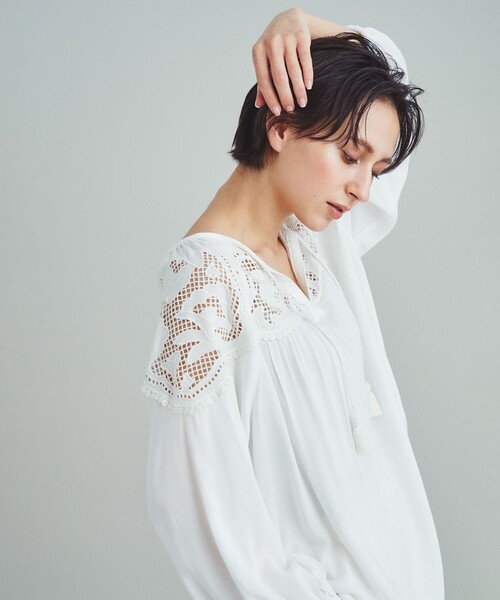 「GRACE CONTINENTAL」 7分袖ブラウス 36 ブラック レディース GRACE CONTINENTAL 「GRACE CONTINENTAL」 7分袖ブラウス 36
