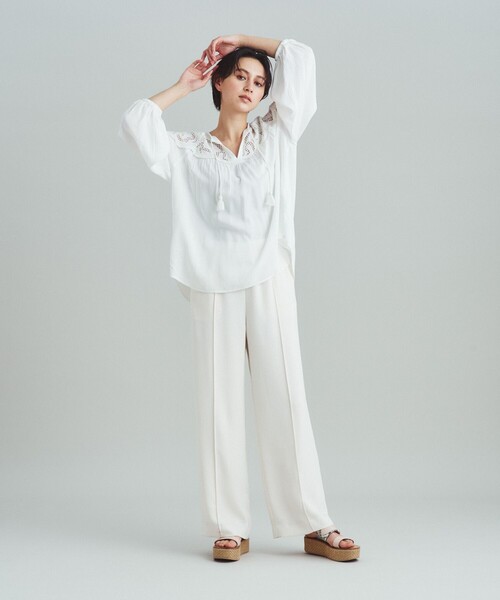 「GRACE CONTINENTAL」 7分袖ブラウス 36 ブラック レディース GRACE CONTINENTAL 「GRACE CONTINENTAL」 7分袖ブラウス 36
