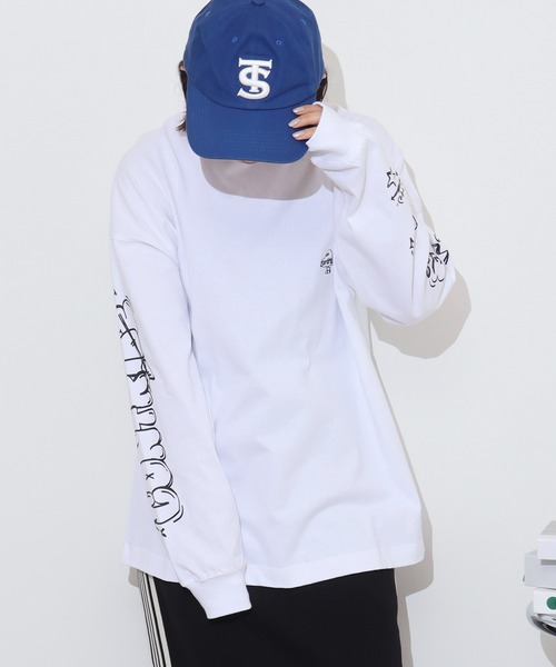 FUNALIVE tシャツ WS select お化け柄 ルーズサイズ長袖Tシャツ