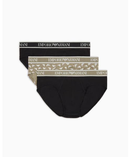 Emporio Armani 3 Pack of Core Logoボクサーパンツ オンライン限定>ボクサーパンツ3枚セット Coreロゴ入りの