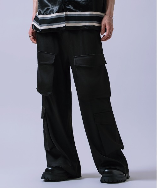 ワイドパンツ カーゴパンツ ナチュラルストレッチ ワイドカーゴパンツ