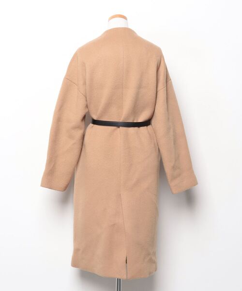 ELENDEEK（エレンディーク） ノーカラーコート 01 キャメル レディース