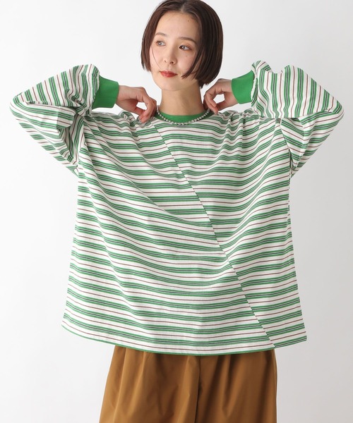 LEPSIM（レプシィム） tシャツ クレイジーマルチボーダーロンT 289457