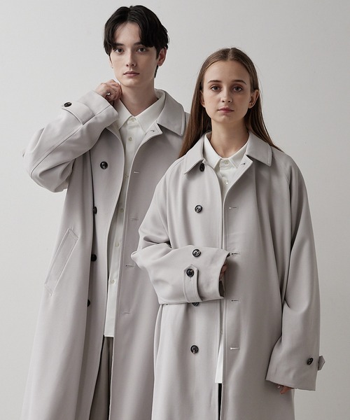 ライトグレー ステンカラーコート CLEL（クレイル） ステンカラーコート M ライトグレー メンズ