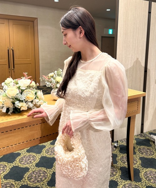 ドレス 「お気に入り10000越え♪」ラウンドネックシアーロング ドレス 「お気に入り10000越え♪」ラウンドネックシアーロング