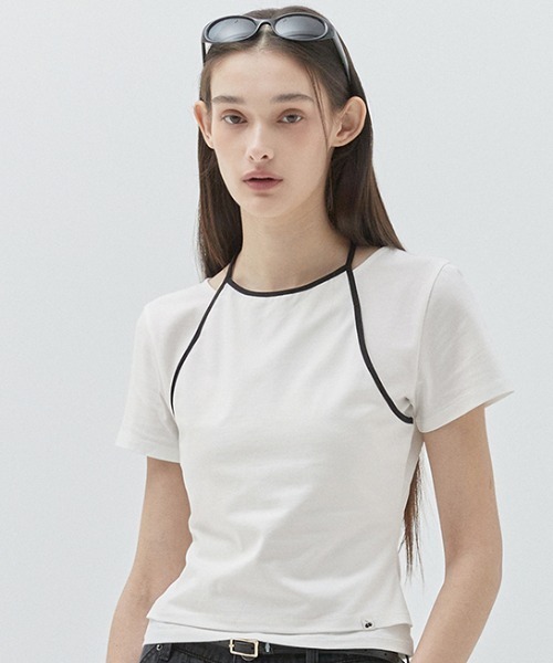 tシャツ KIRSH PLAIN DOUBLE LAYERED T-SHIRT キルシー プレーン ダブル レイヤード Tシャツ レディース