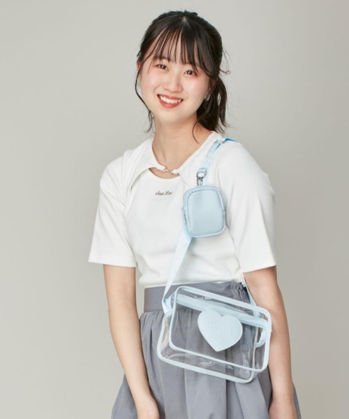 JENNI ショルダー ショルダーバッグ ポーチ付きスクエアクリア