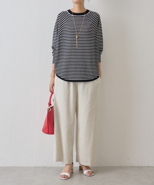 「BEARDSLEY」 7分袖ニット FREE レッド レディース BEARDSLEY 「BEARDSLEY」 長袖ニット FREE レッド レディース