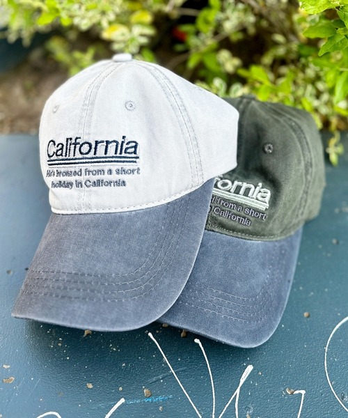 キャップ 帽子 バイカラー フロントロゴ刺繍 ベースボールキャップ