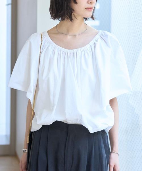 人気アイテムランキング(新品)  Rouge vif ブラウス シャツ シルク混コットンフォルムブラウス トップス