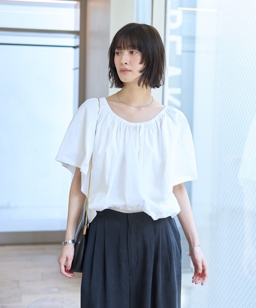 Rouge vif ブラウス シャツ シルク混コットンフォルムブラウス