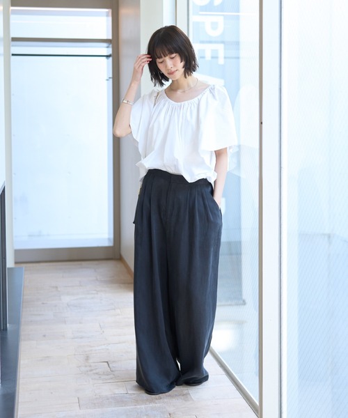 Rouge vif ブラウス シャツ シルク混コットンフォルムブラウス