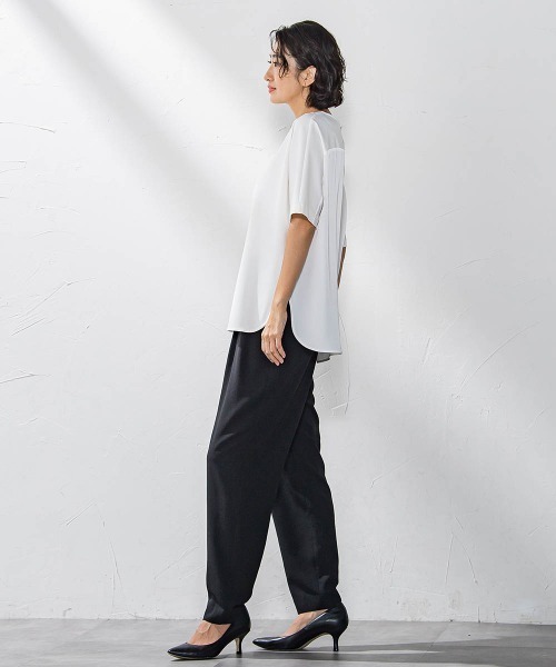 la.f tシャツ バックサテンカットソー「洗濯機で洗える