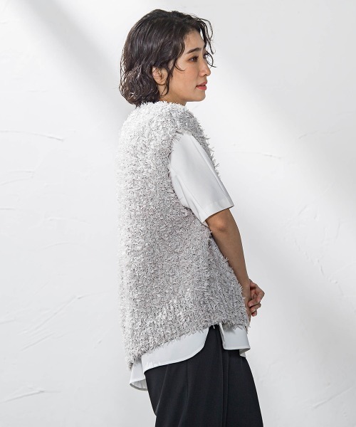 tシャツ バックサテンカットソー「洗濯機で洗える」 レディース la.f tシャツ バックサテンカットソー「洗濯機で洗える