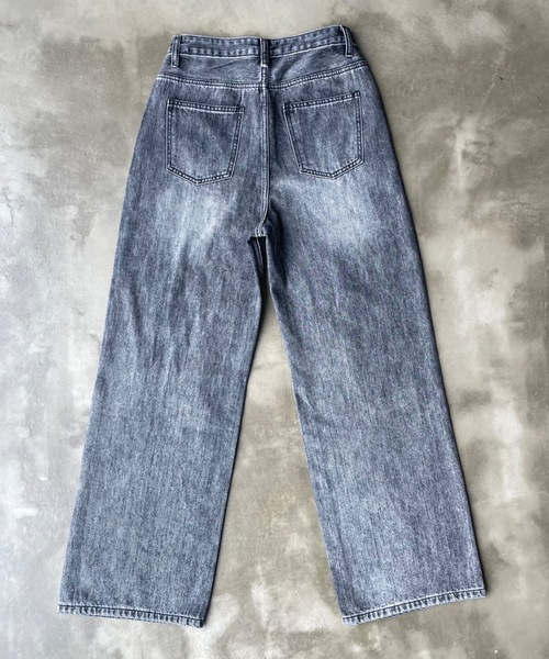[SHAGGIE] повреждение обработка Denim брюки M голубой женский 