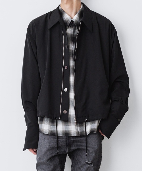 シャツ DOUBLE CUFFS ZIP SHIRT メンズの画像