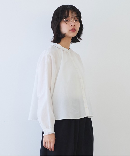 bulle de savon（ビュルデサボン） ブラウス シャツ コットン/シルク