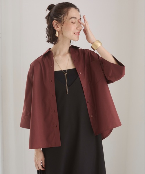 ANGIE ブラウス シャツ ハーフ スリーブ 半袖シャツ レディース