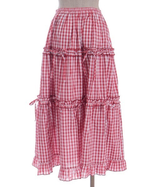 axes femme POETIQUE スカート ギンガムティアードスカート : ZOZOTOWN