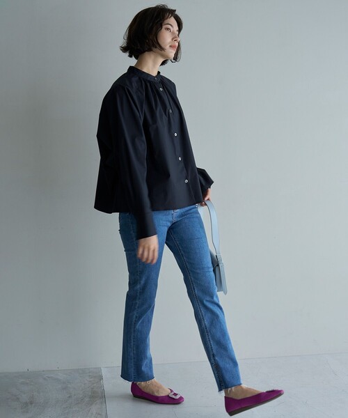 「UNFILO」 長袖ブラウス MEDIUM ホワイト レディース_画像8