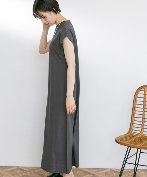 「UR Lab.」 半袖ワンピース FREE レッド レディース_画像4