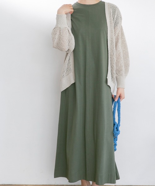 「UR Lab.」 半袖ワンピース FREE レッド レディース_画像7