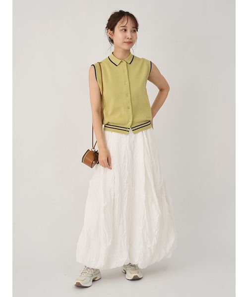 emmi ポロシャツ ポロ 襟付きニットベスト レディース emmi ポロシャツ ポロ 襟付きニットベスト レディース