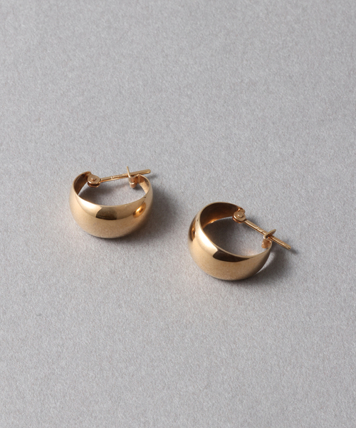 Lilas 三日月フープピアス K10（両耳） Lilas ピアス 三日月フープピアス K10（両耳） レディース
