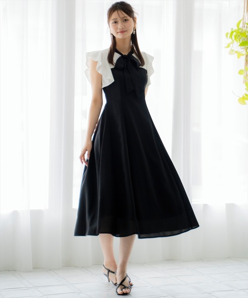 AND COUTURE（アンドクチュール） ワンピース ラッフルノースリーブ