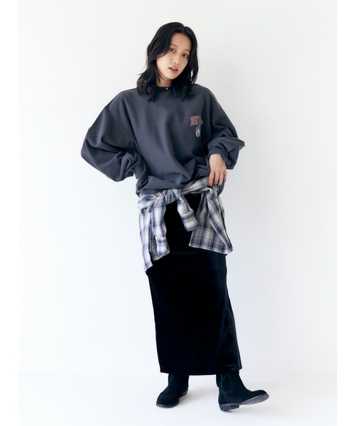 Ungrid ビックシルエットロゴスウェット Ungrid トレーナー スウェット ビッグシルエットロゴスウェット