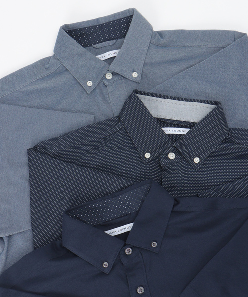 「IKKA LOUNGE」 半袖ポロシャツ S グレー メンズ_画像7