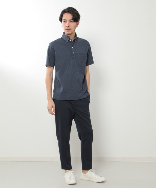 「IKKA LOUNGE」 半袖ポロシャツ S グレー メンズ_画像9