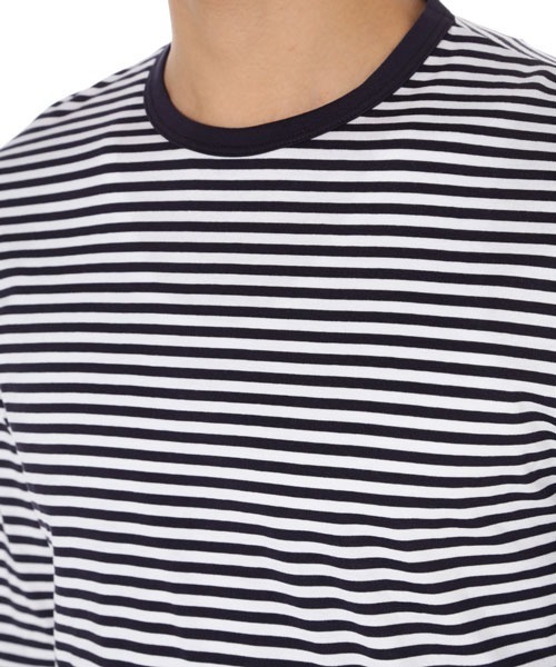 「SUNSPEL」 長袖Tシャツ MEDIUM ホワイト×ネイビー メンズ