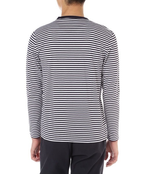 「SUNSPEL」 長袖Tシャツ MEDIUM ホワイト×ネイビー メンズ