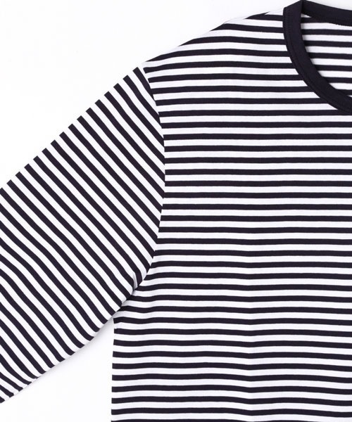 「SUNSPEL」 長袖Tシャツ MEDIUM ホワイト×ネイビー メンズ