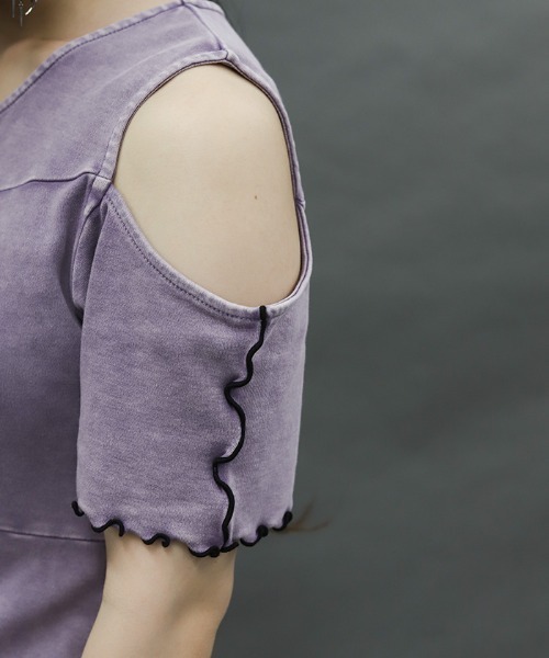 axes femme POETIQUE ワンピース 硫化染めカットミニOP : ZOZOTOWN