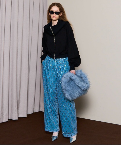 フラワープリーツイージーパンツMAISON SPECIAL/メゾンスペシャル36 MAISON SPECIAL パンツ Floral Pattern Pleated Easy Pants