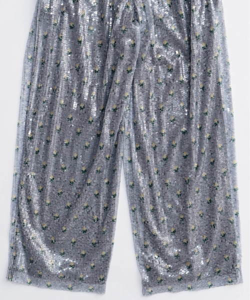 新品タグ付きメゾンスペシャル　レース 花柄 ワイドパンツ MAISON SPECIAL パンツ 「25AW PRE-ORDER」Flower Easy Pants